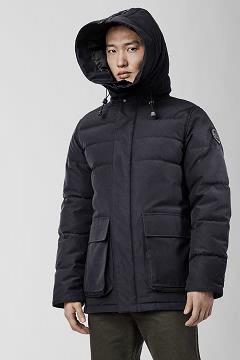 Chamarras Canada Goose Hombre Mexico - Wedgemount Abrigos Black Label Azul Marino ZA7052196